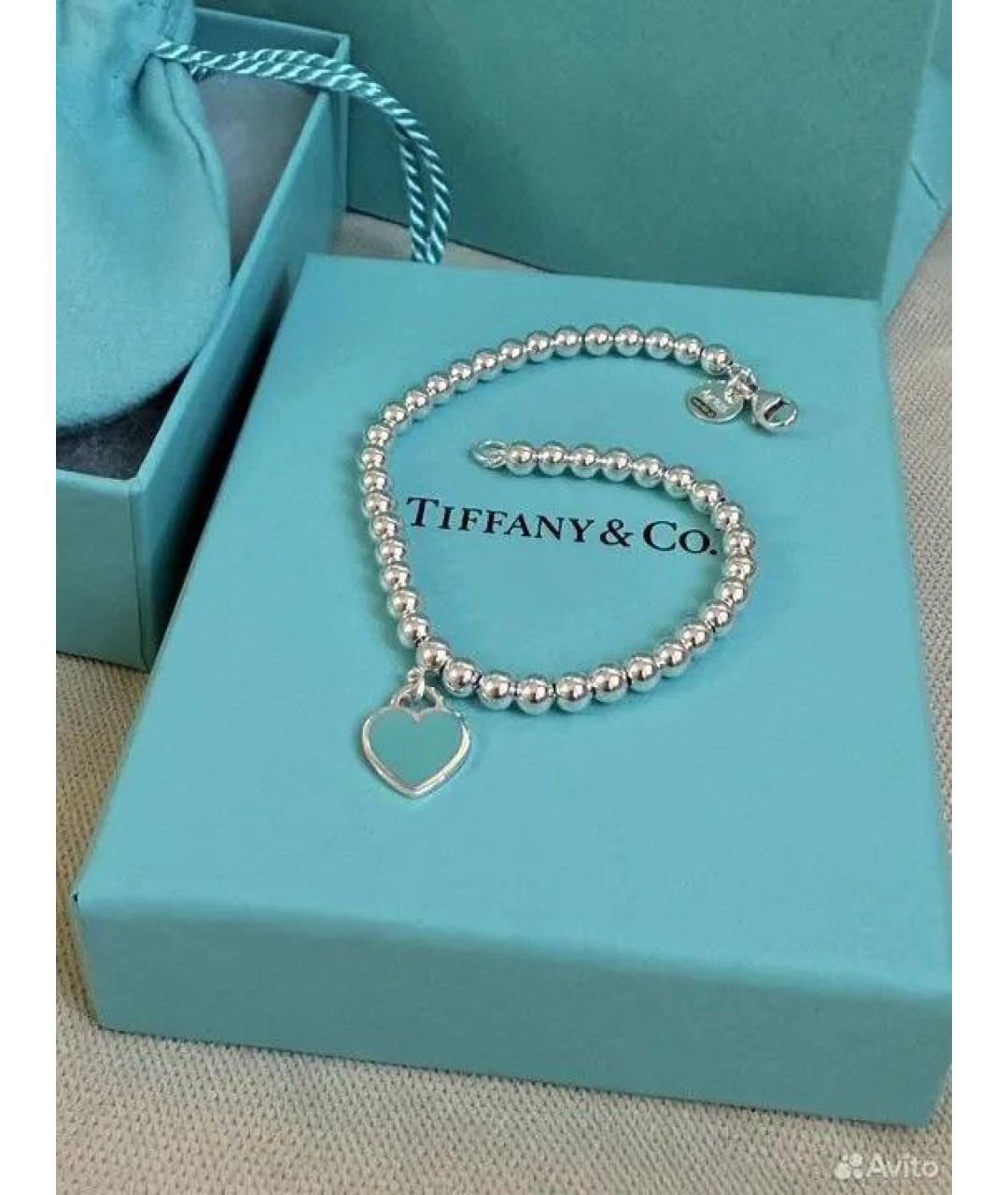 TIFFANY&CO Бирюзовый серебряный браслет, фото 2