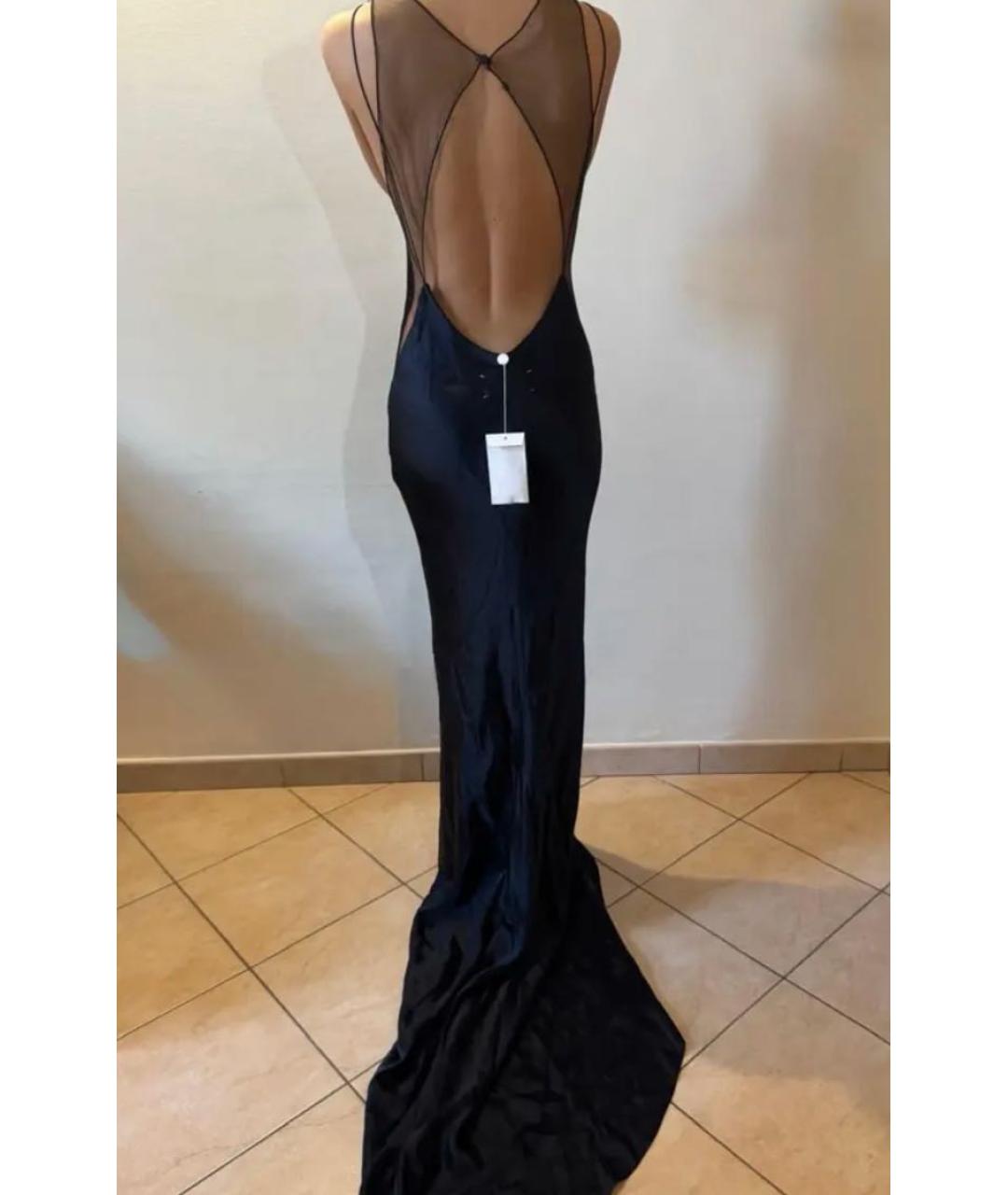 MAISON MARGIELA Черное полиэстеровое вечернее платье, фото 2