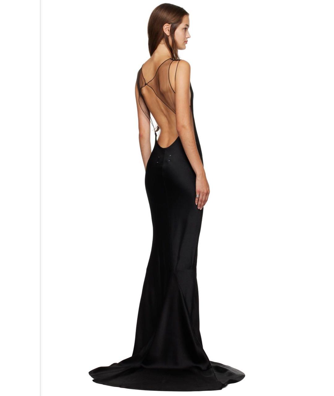 MAISON MARGIELA Черное полиэстеровое вечернее платье, фото 6