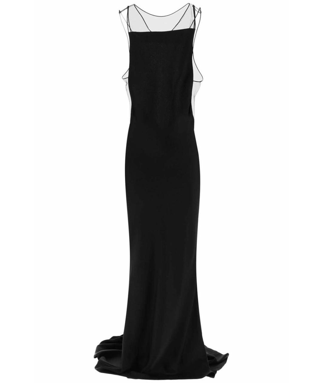 MAISON MARGIELA Черное полиэстеровое вечернее платье, фото 9