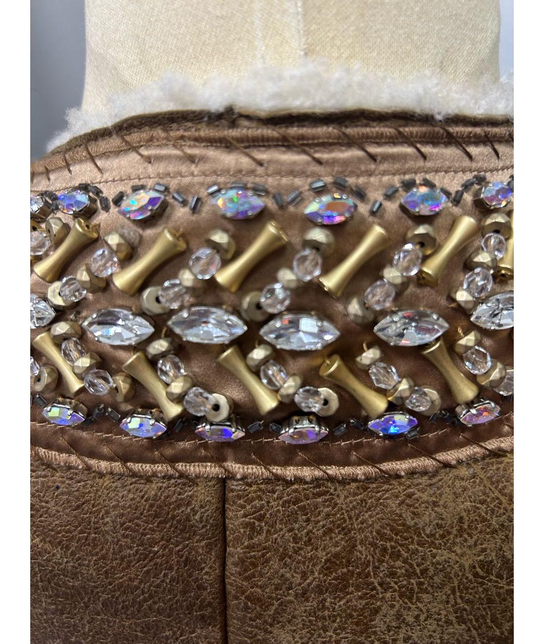 PRADA Бежевая меховая дубленка, фото 3