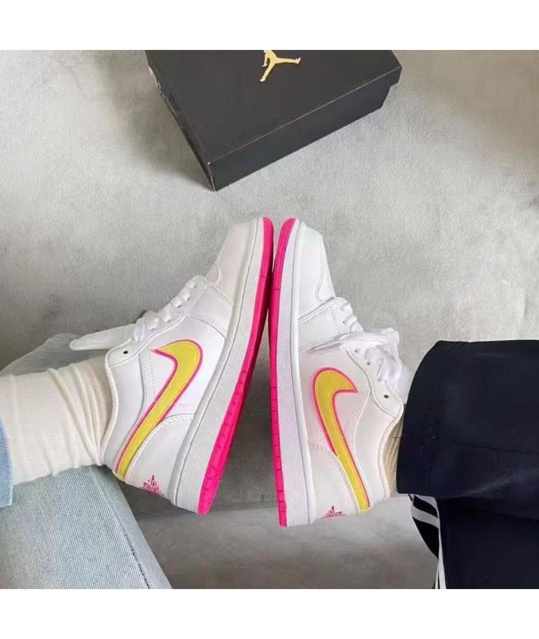 JORDAN Белые кожаные кроссовки, фото 4