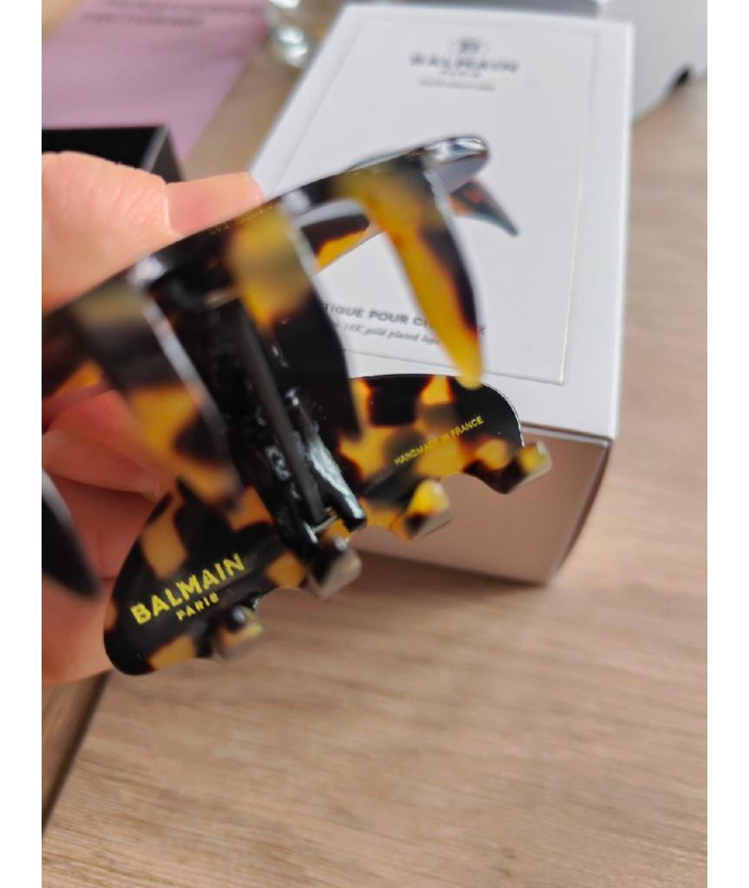 BALMAIN Коричневая заколка, фото 3