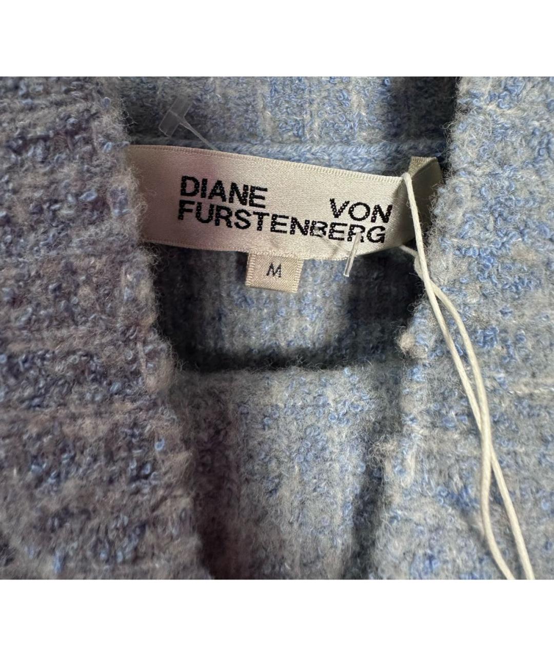 DIANE VON FURSTENBERG Голубой шерстяной джемпер / свитер, фото 5