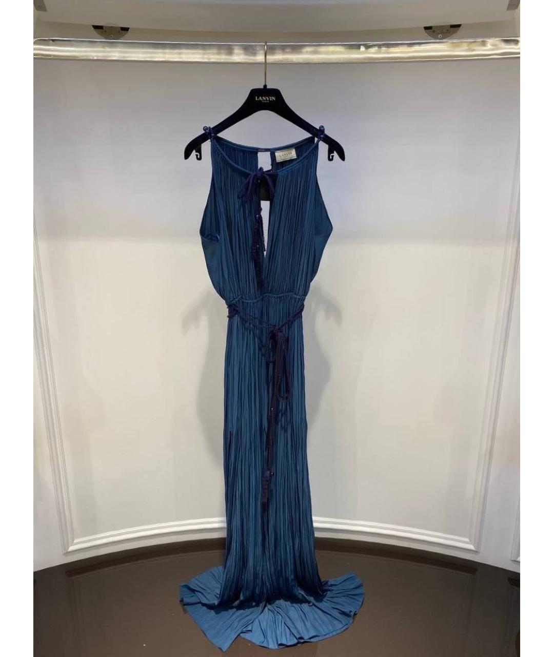LANVIN Синее вечернее платье, фото 3
