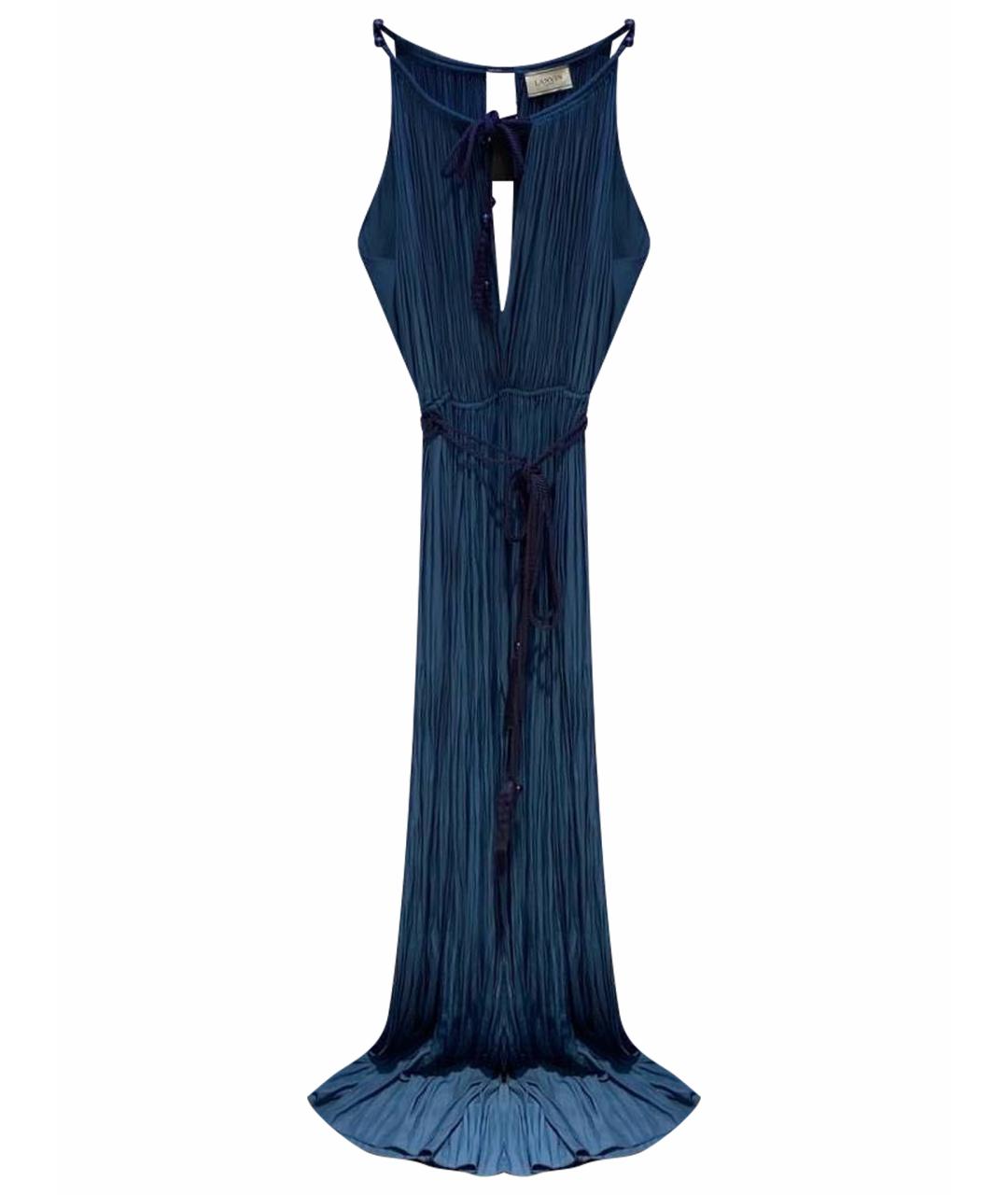 LANVIN Синее вечернее платье, фото 1