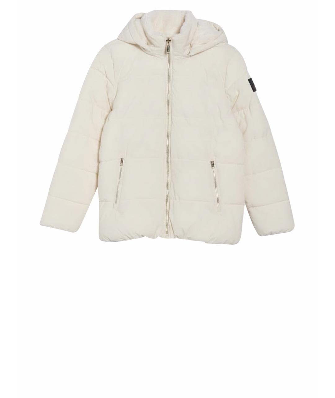 CALVIN KLEIN Белый полиэстеровый пуховик, фото 1