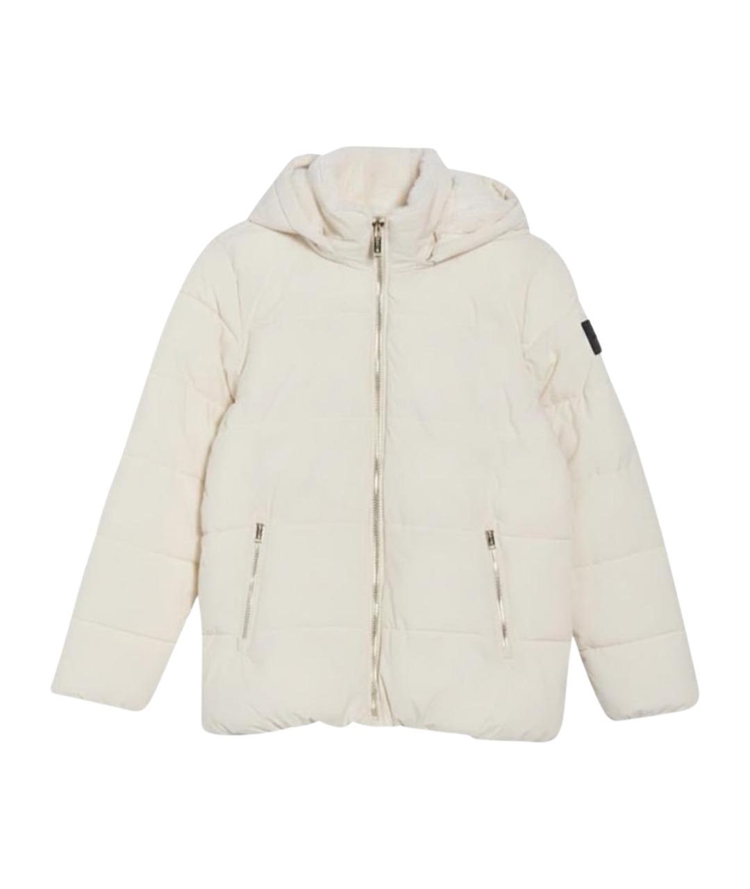 CALVIN KLEIN Белый полиэстеровый пуховик, фото 1
