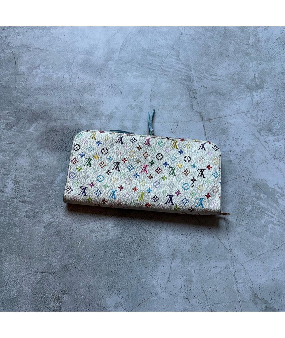 LOUIS VUITTON Белый кожаный кошелек, фото 6