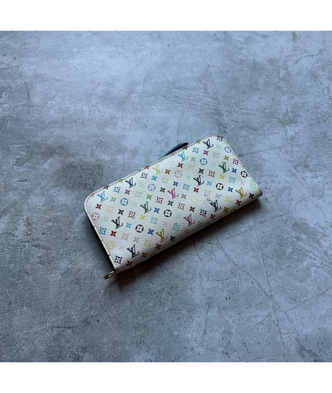 LOUIS VUITTON Белый кожаный кошелек, фото 5