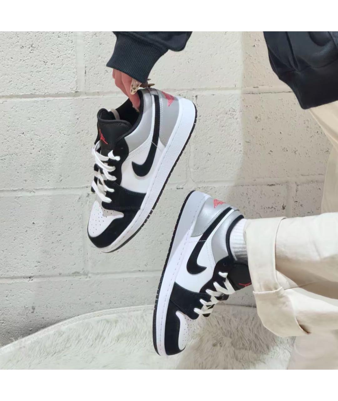 JORDAN Черные кожаные кроссовки, фото 2