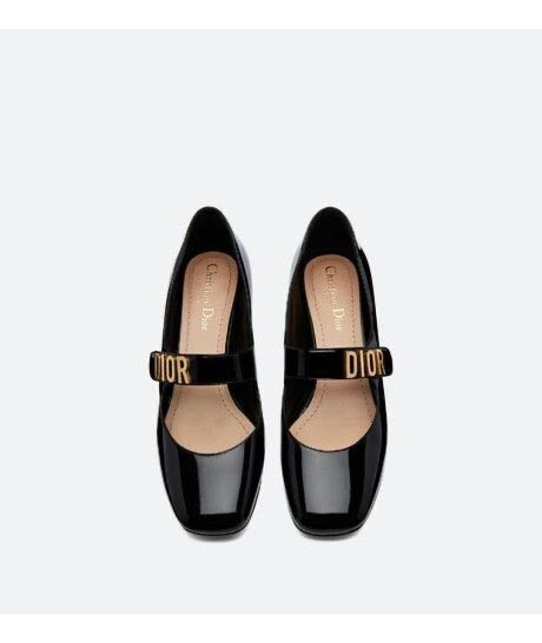 CHRISTIAN DIOR Черные туфли из лакированной кожи, фото 2