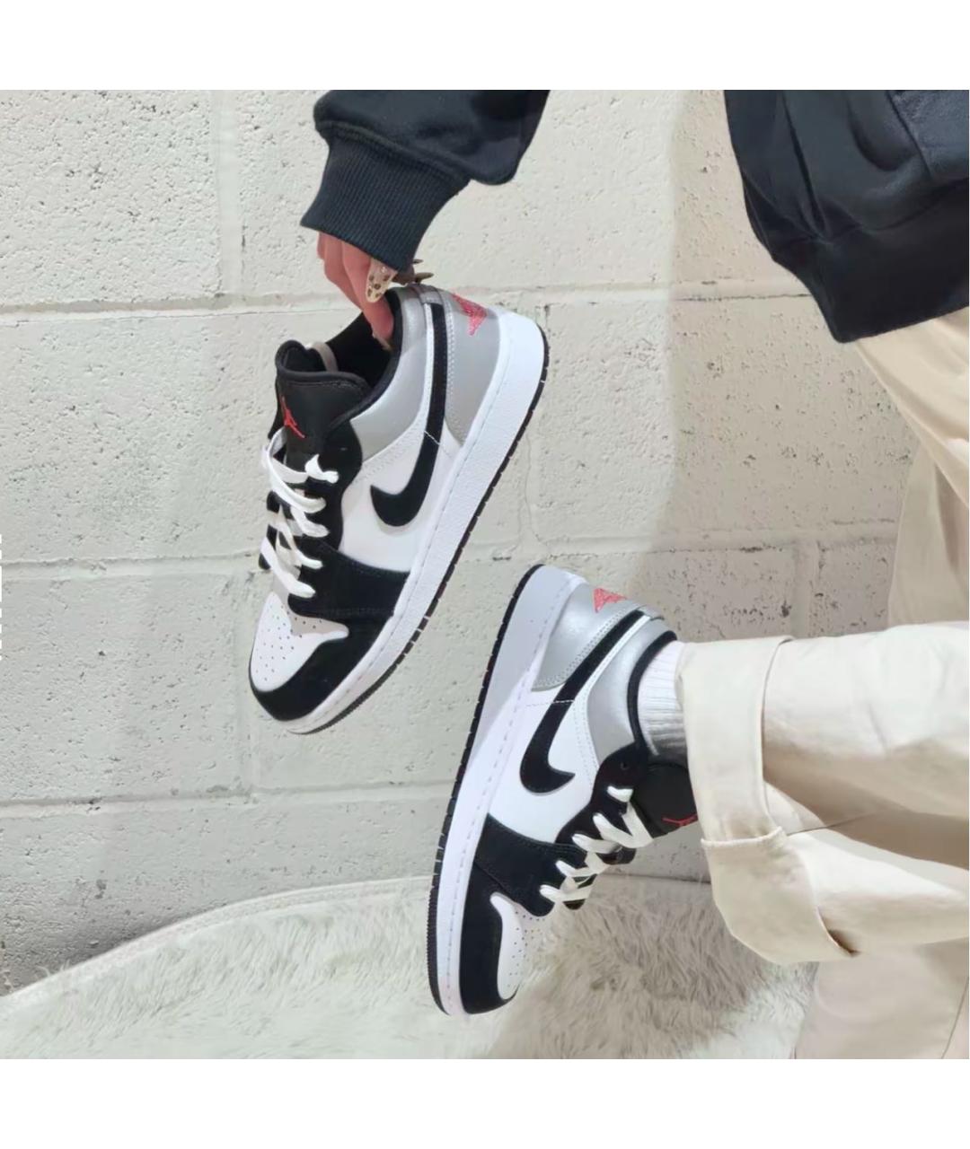 JORDAN Черные кожаные кроссовки, фото 2