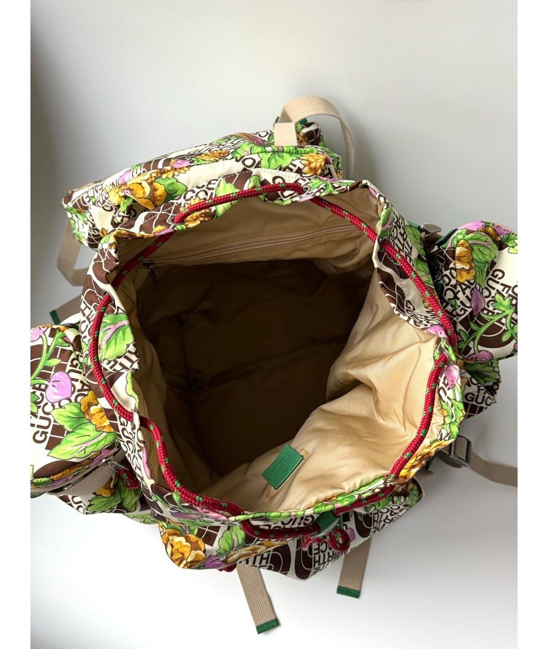 GUCCI Зеленый синтетический рюкзак, фото 4
