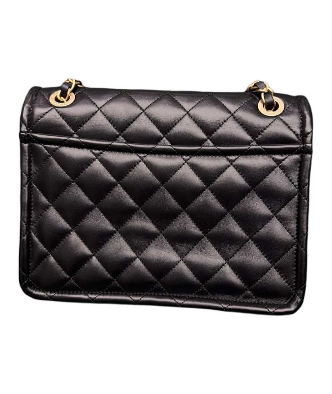 CHANEL Черная кожаная сумка через плечо, фото 2