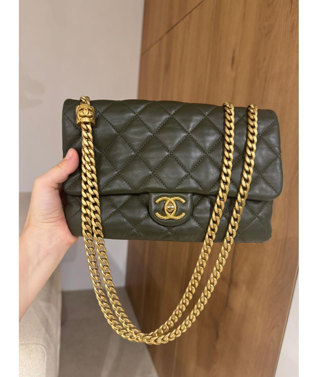 CHANEL Черная кожаная сумка через плечо, фото 3