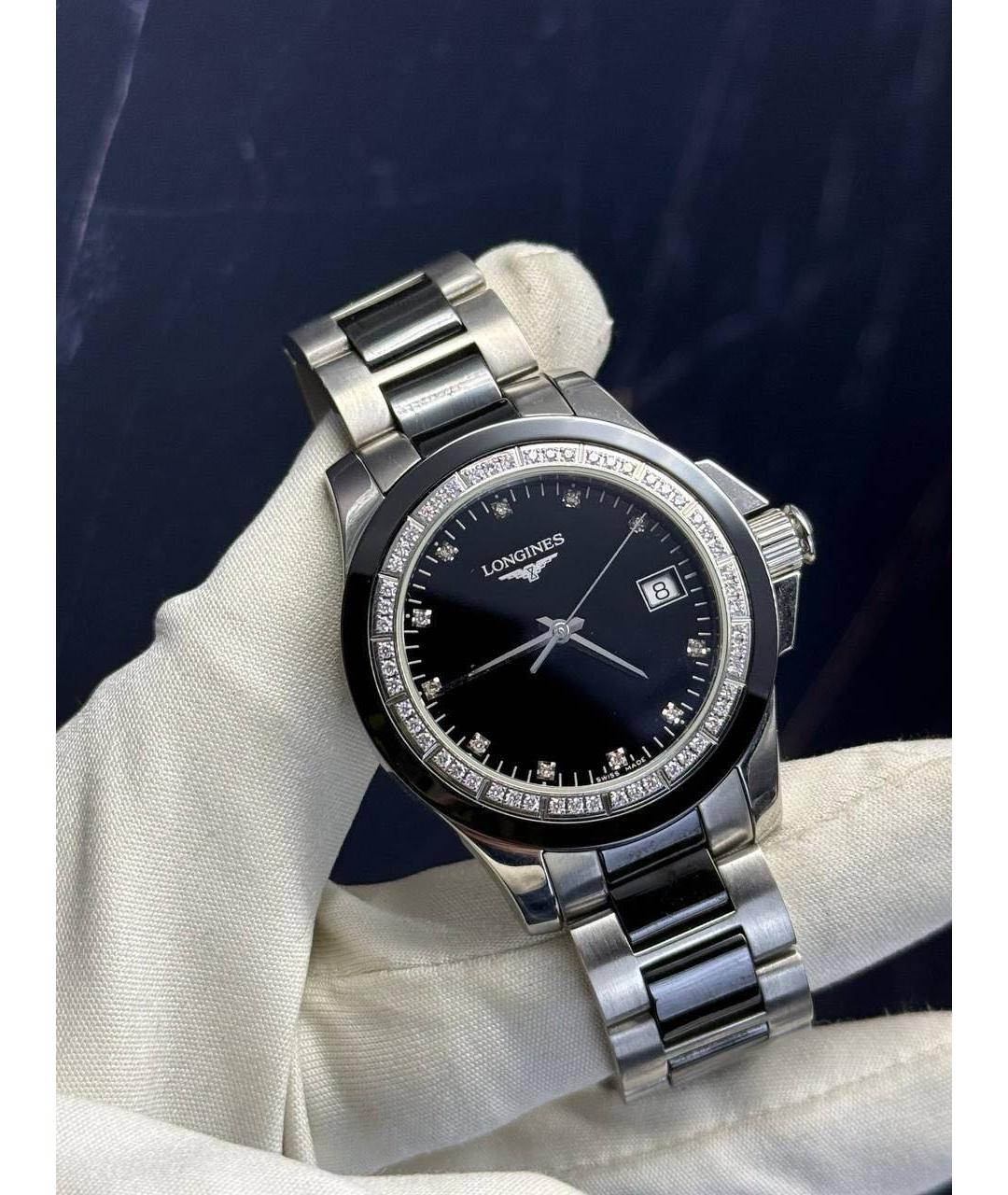 LONGINES Черные керамические часы, фото 7