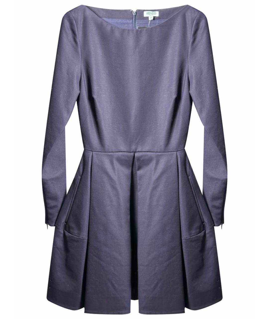 KENZO Фиолетовое хлопковое коктейльное платье, фото 1