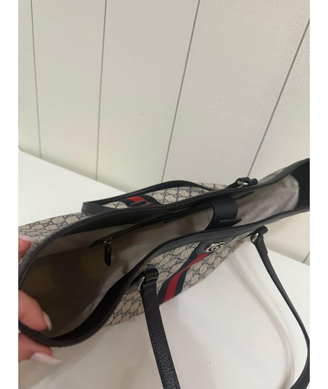 GUCCI Темно-синяя деним дорожная/спортивная сумка, фото 4