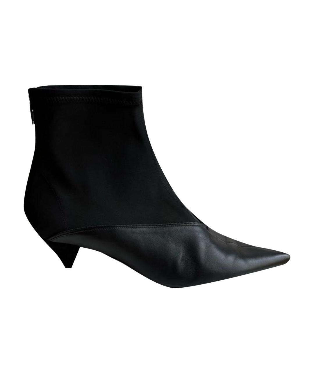 CELINE Черные кожаные ботильоны, фото 1