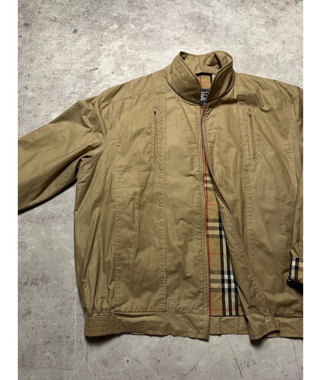 BURBERRY Бежевая полиэстеровая куртка, фото 5