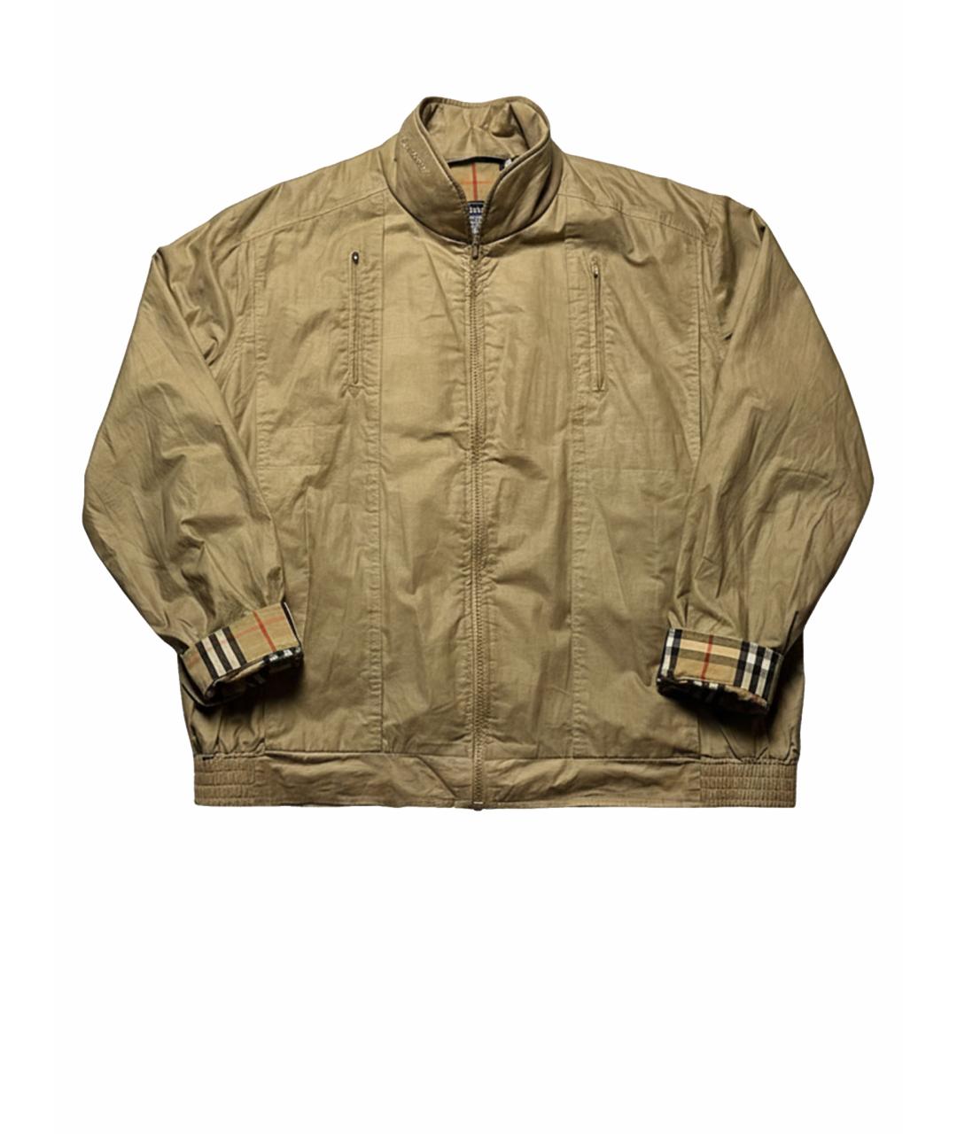 BURBERRY Бежевая полиэстеровая куртка, фото 1