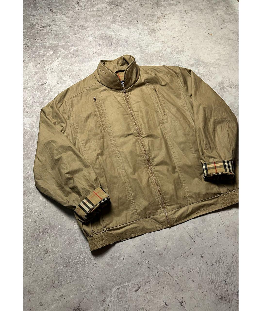 BURBERRY Бежевая полиэстеровая куртка, фото 2