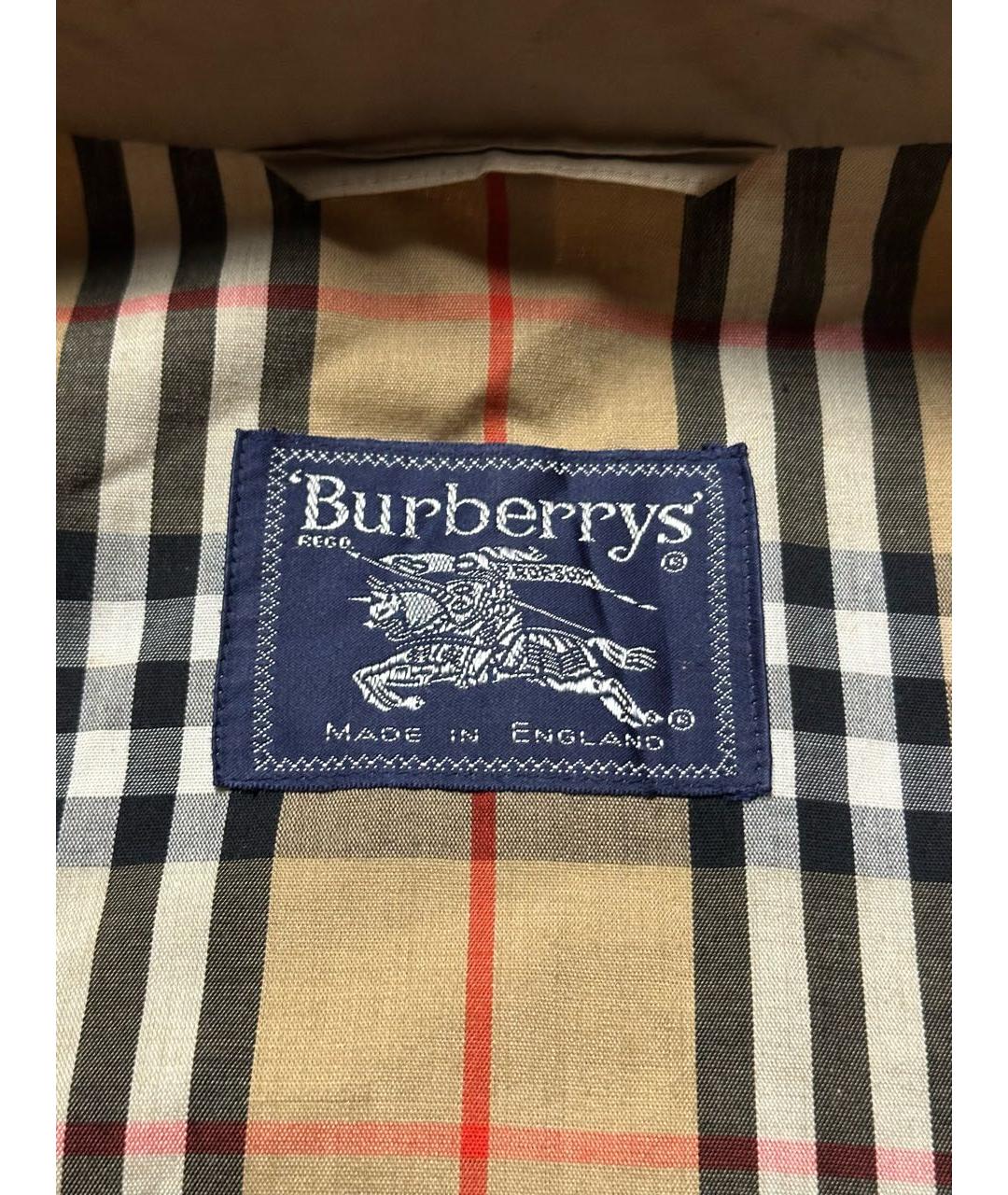 BURBERRY Бежевая полиэстеровая куртка, фото 6