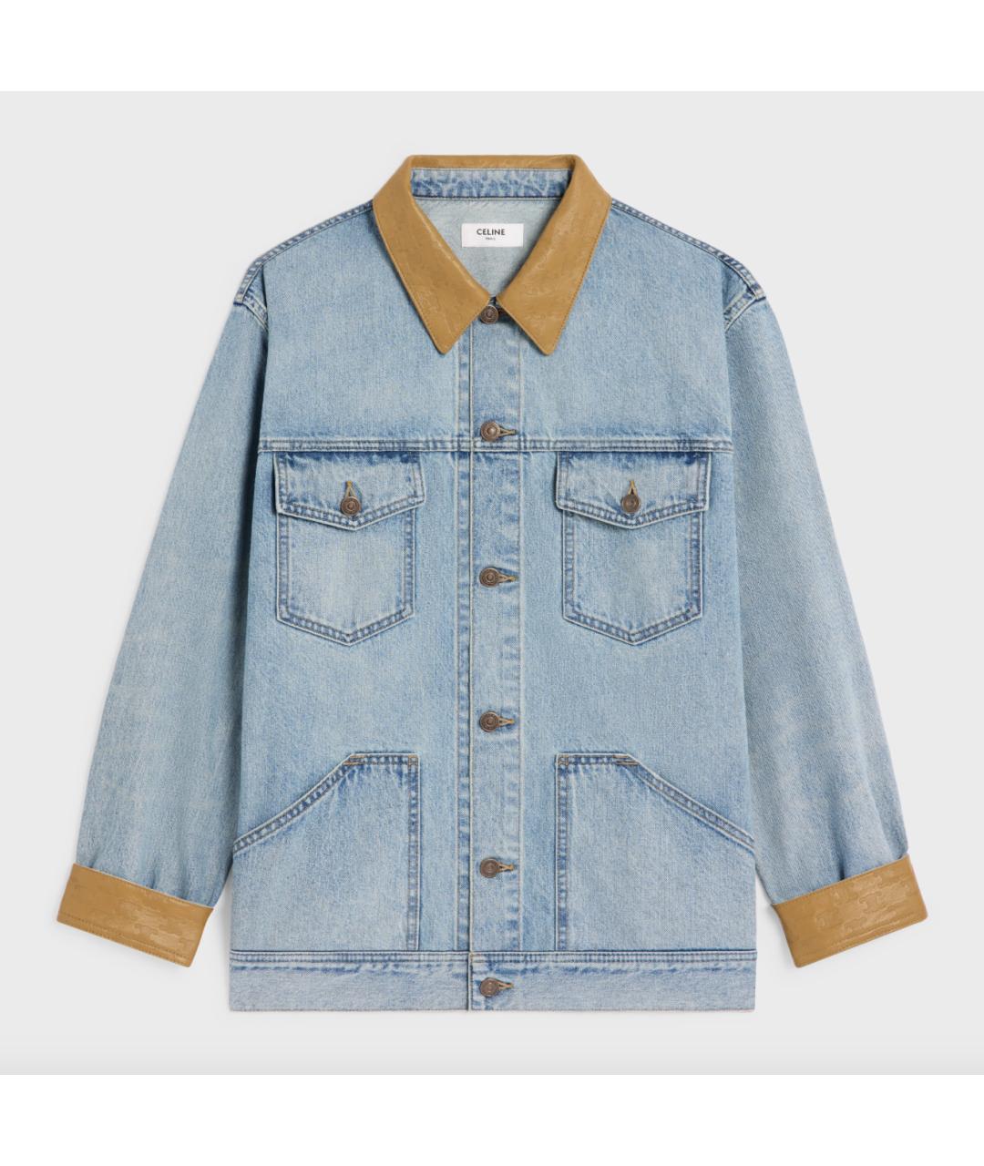 CELINE Голубая хлопковая куртка, фото 4