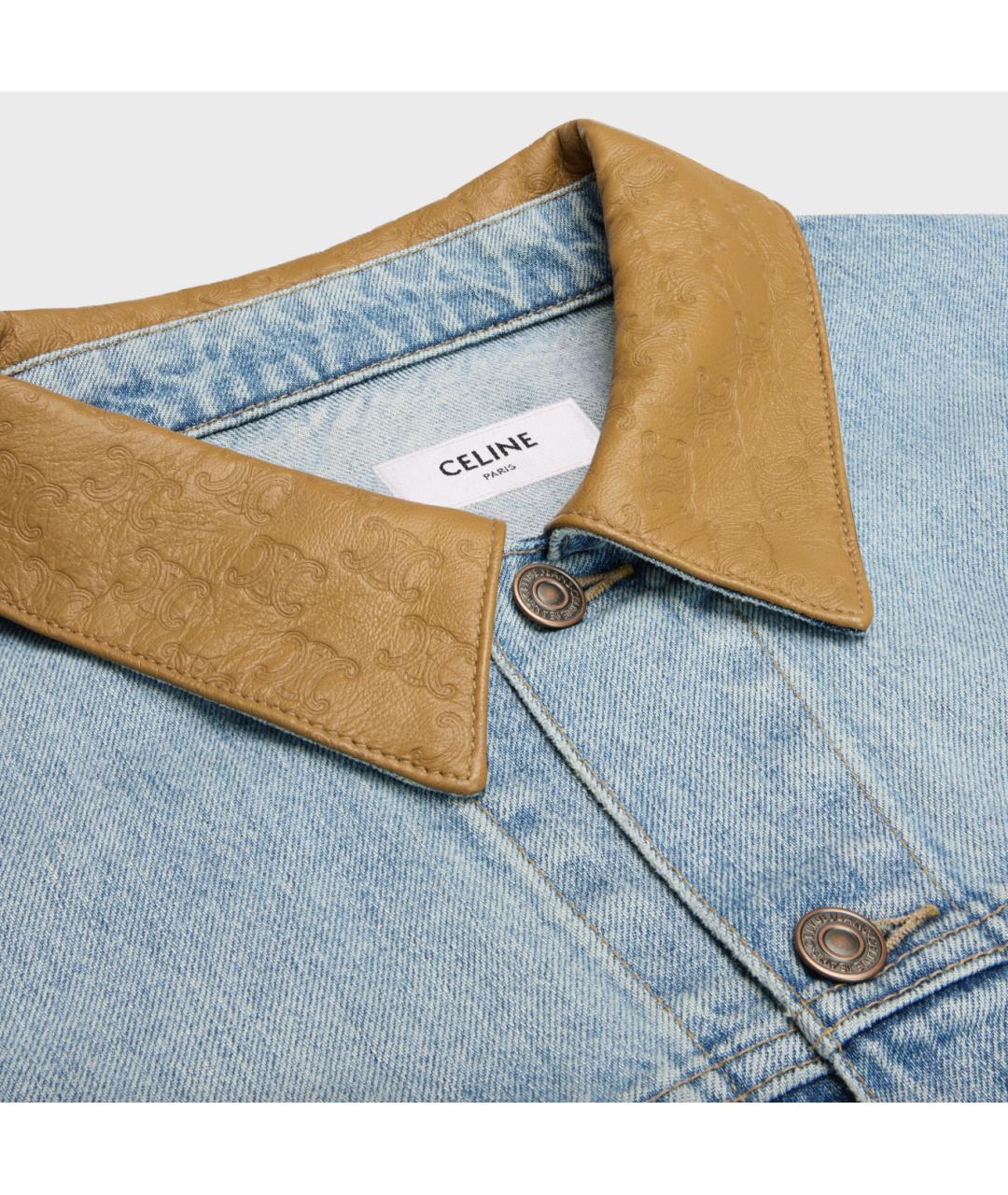 CELINE Голубая хлопковая куртка, фото 3