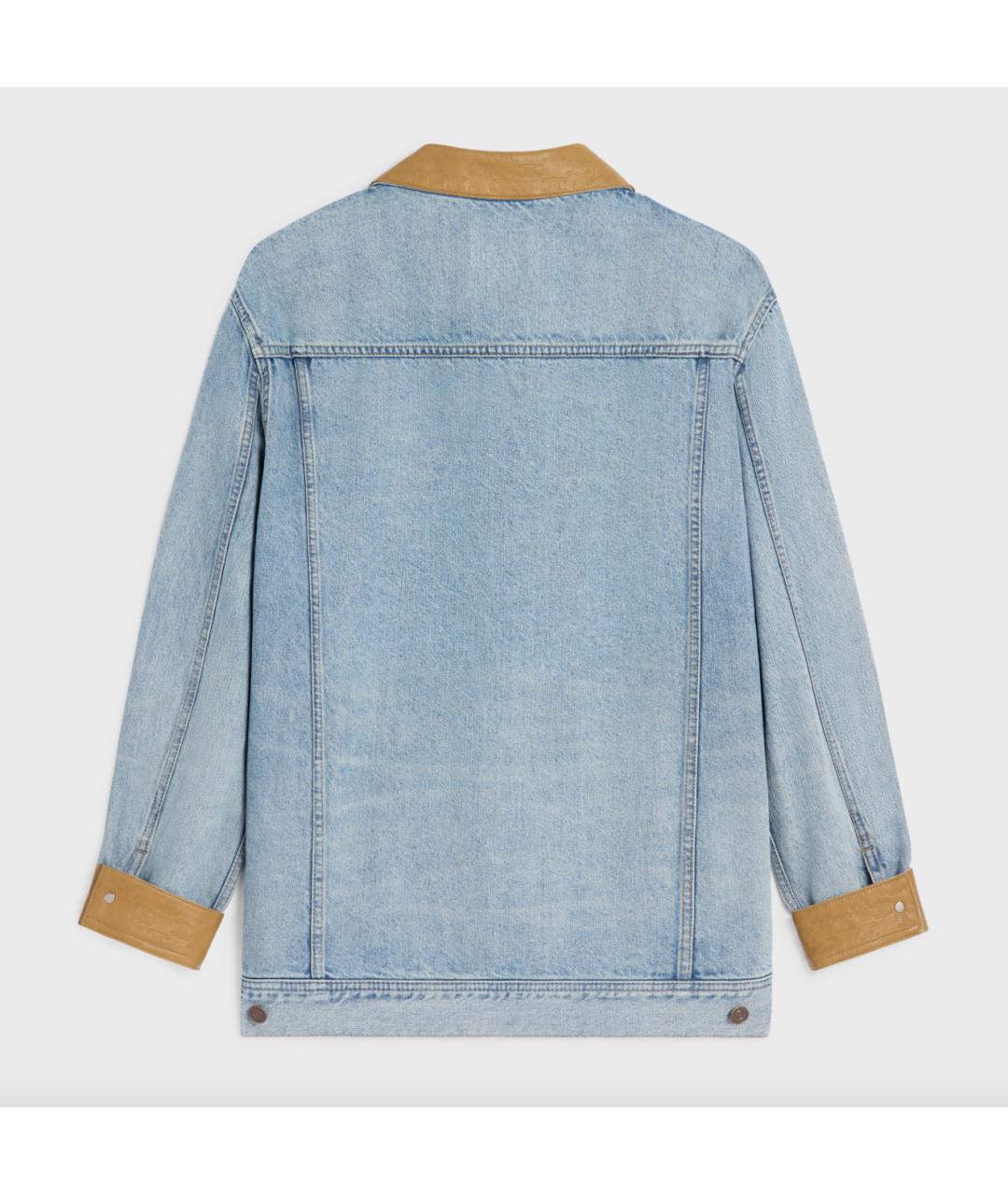 CELINE Голубая хлопковая куртка, фото 2