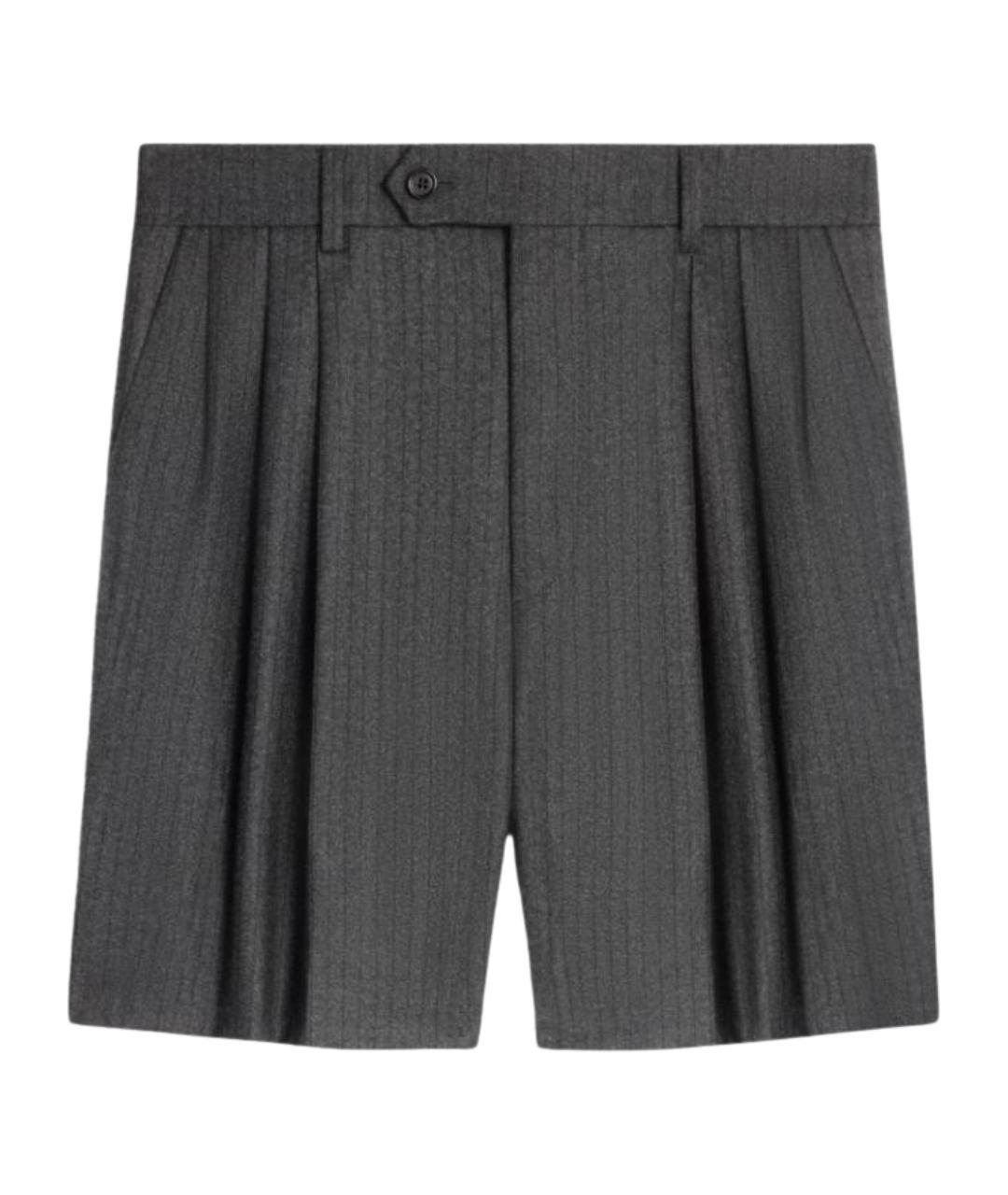 CELINE Серые шерстяные шорты, фото 1