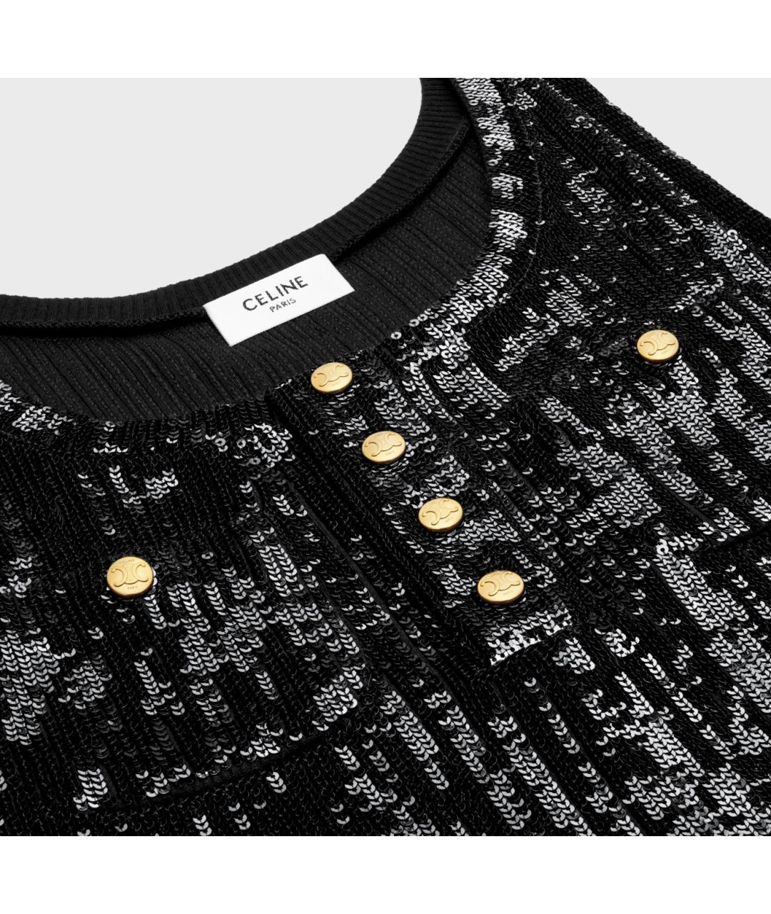 CELINE Черный хлопковый комбинезон, фото 3