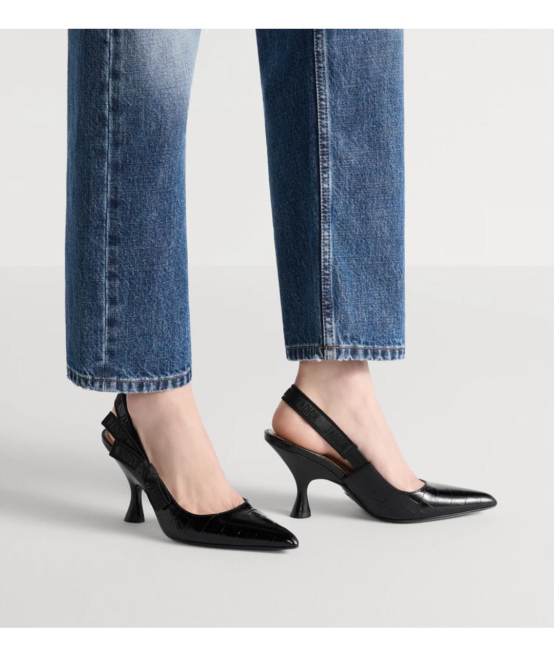 CHRISTIAN DIOR Черные кожаные туфли, фото 3