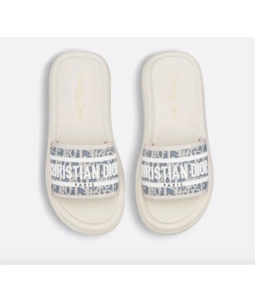 CHRISTIAN DIOR Текстильные шлепанцы, фото 3