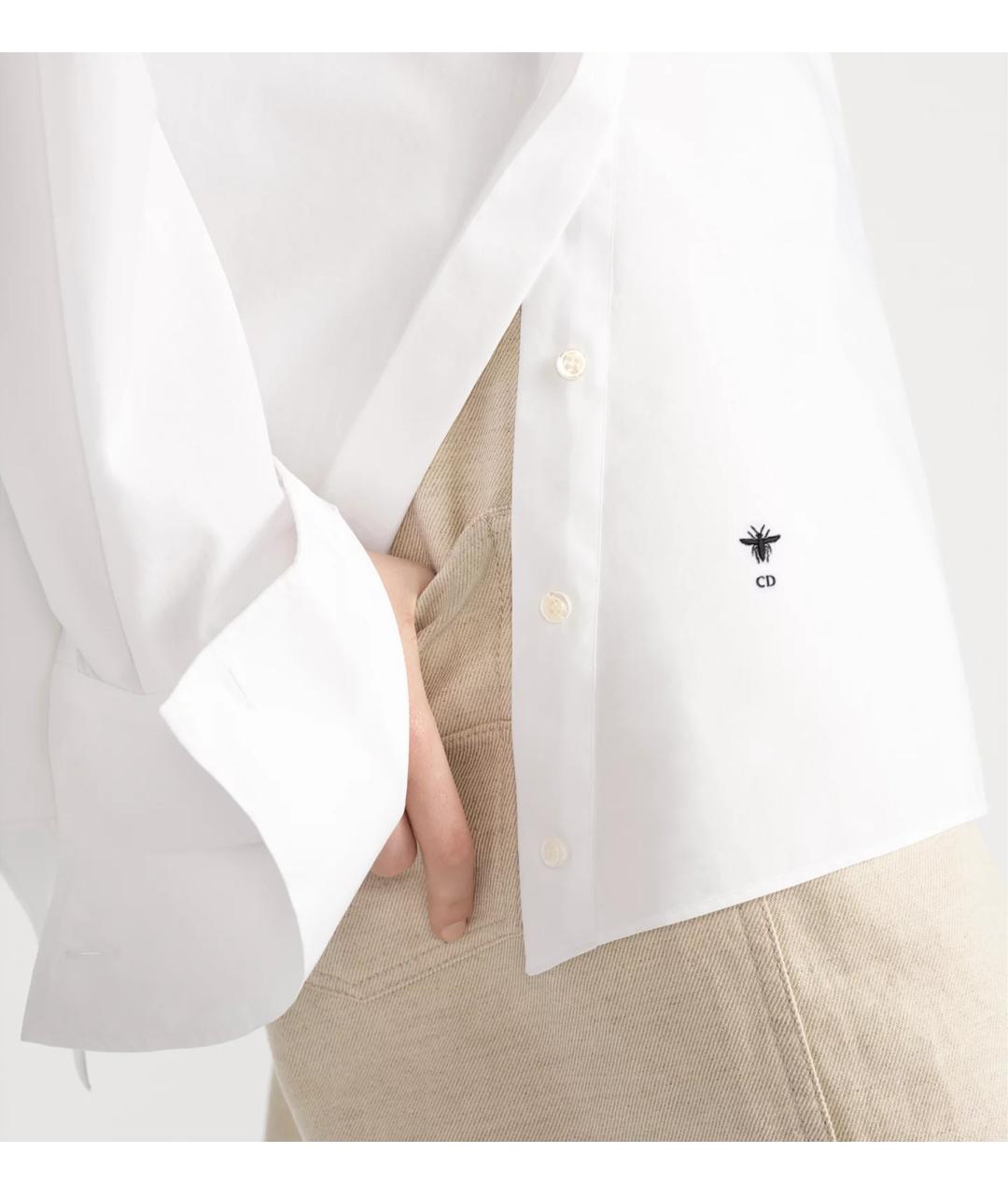 CHRISTIAN DIOR Белая хлопковая рубашка, фото 5
