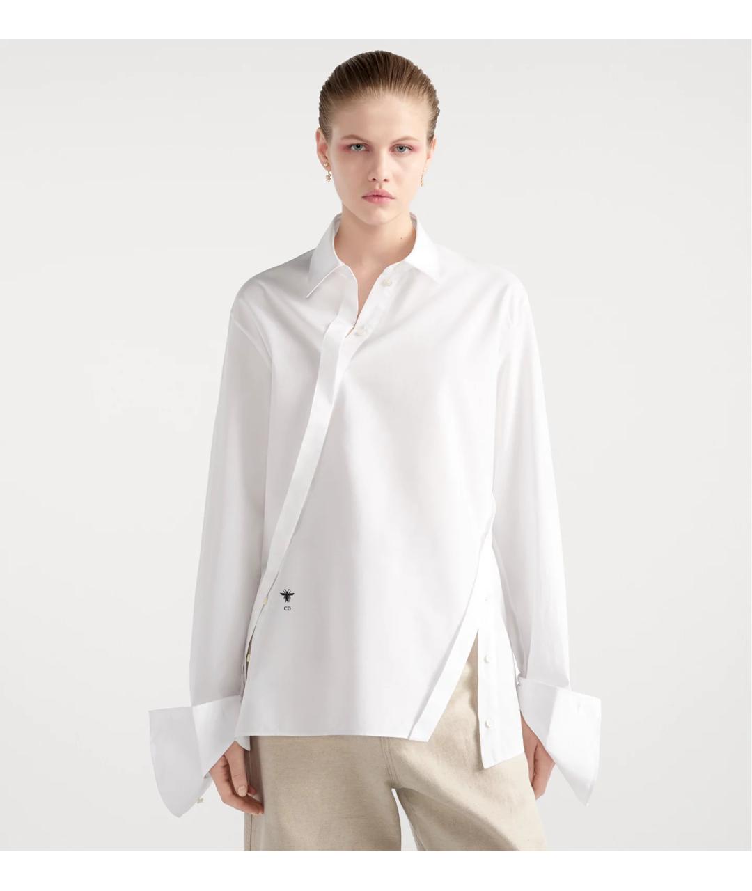 CHRISTIAN DIOR Белая хлопковая рубашка, фото 4