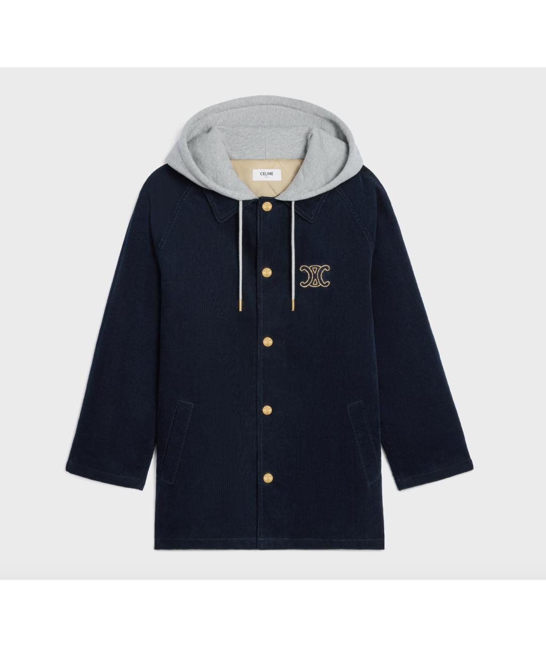 CELINE Темно-синяя хлопковая куртка, фото 5