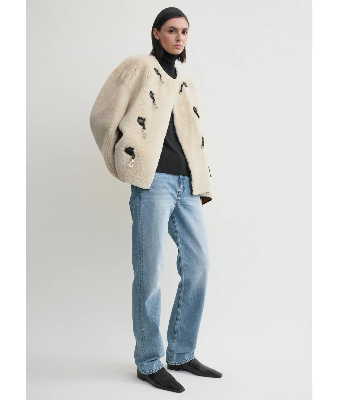 TOTEME Белая меховая шуба, фото 6