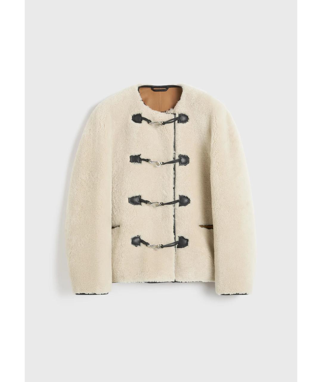 TOTEME Белая меховая шуба, фото 7