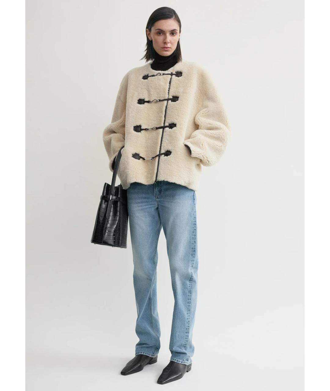 TOTEME Белая меховая шуба, фото 2