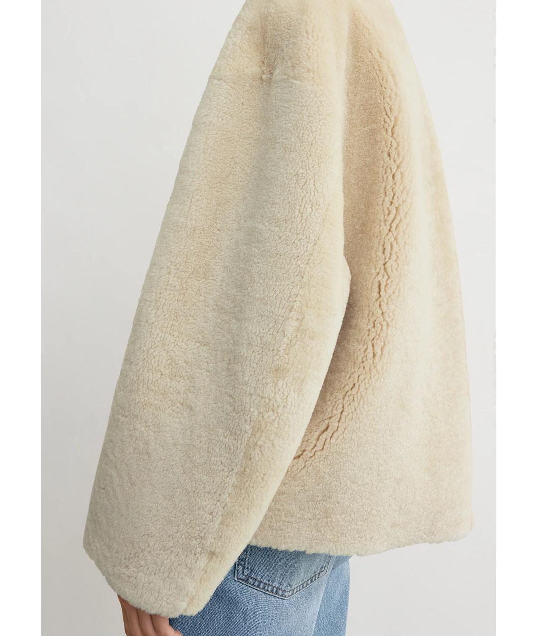 TOTEME Белая меховая шуба, фото 5