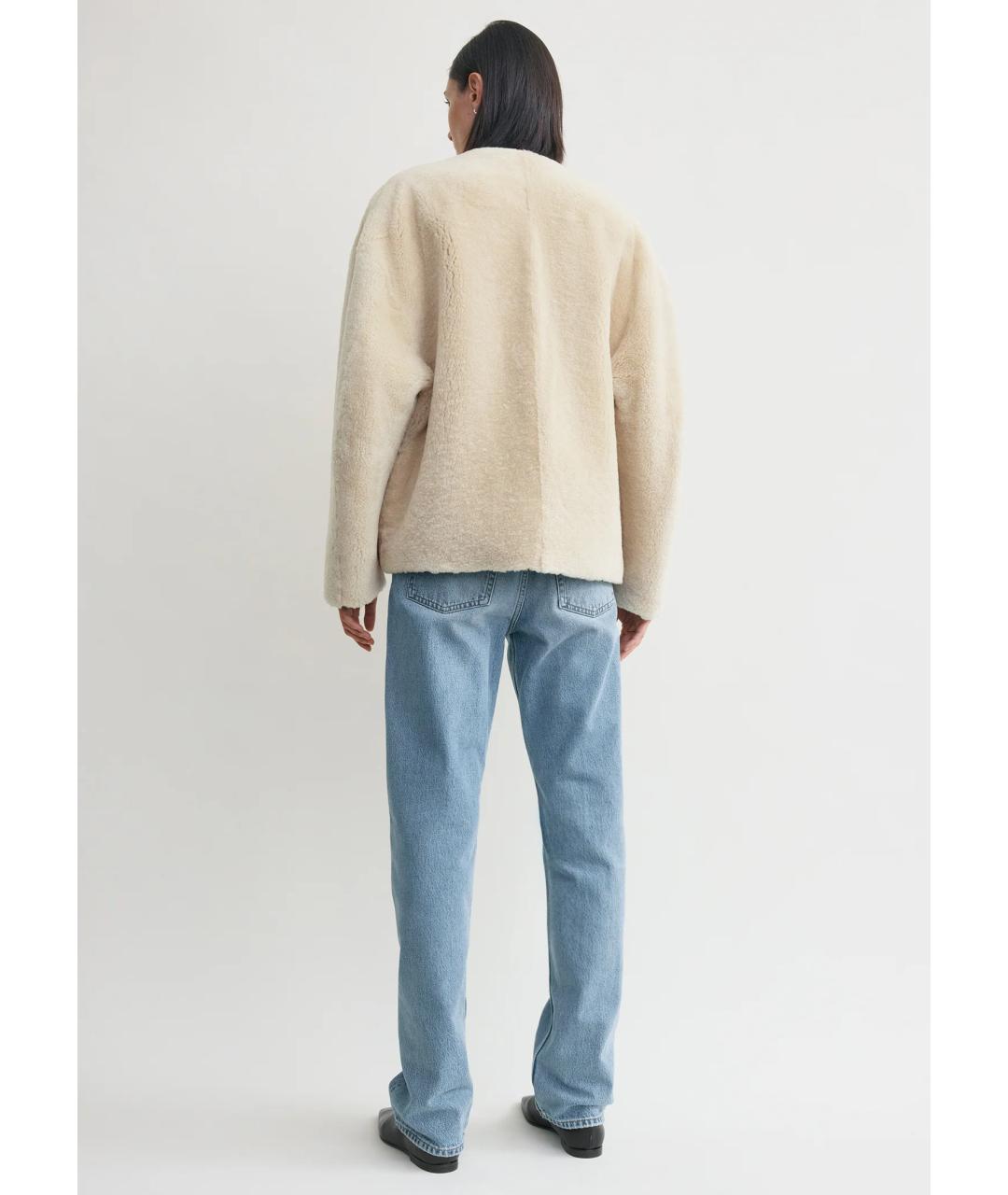 TOTEME Белая меховая шуба, фото 3