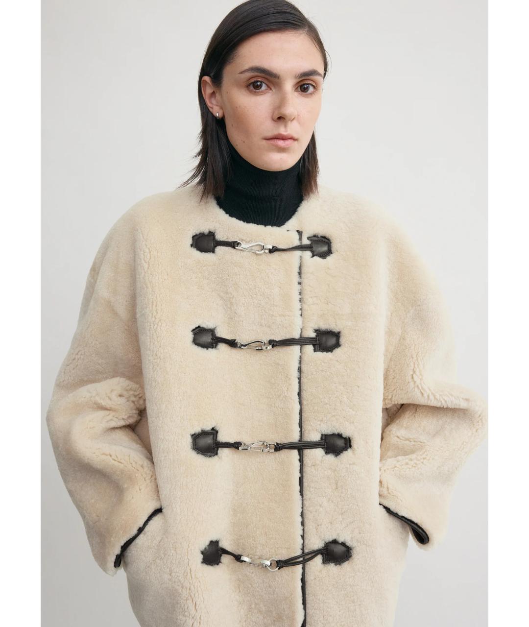 TOTEME Белая меховая шуба, фото 4