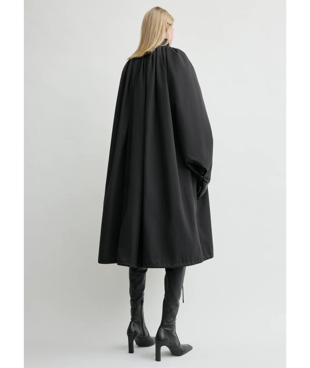 TOTEME Черный хлопко-эластановый тренч/плащ, фото 7