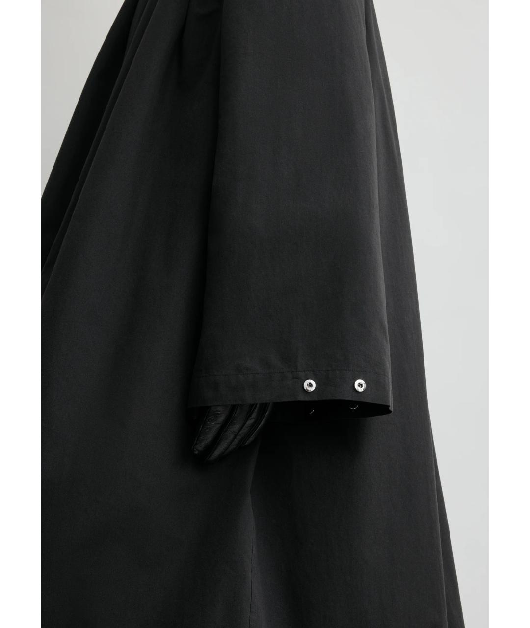 TOTEME Черный хлопко-эластановый тренч/плащ, фото 6