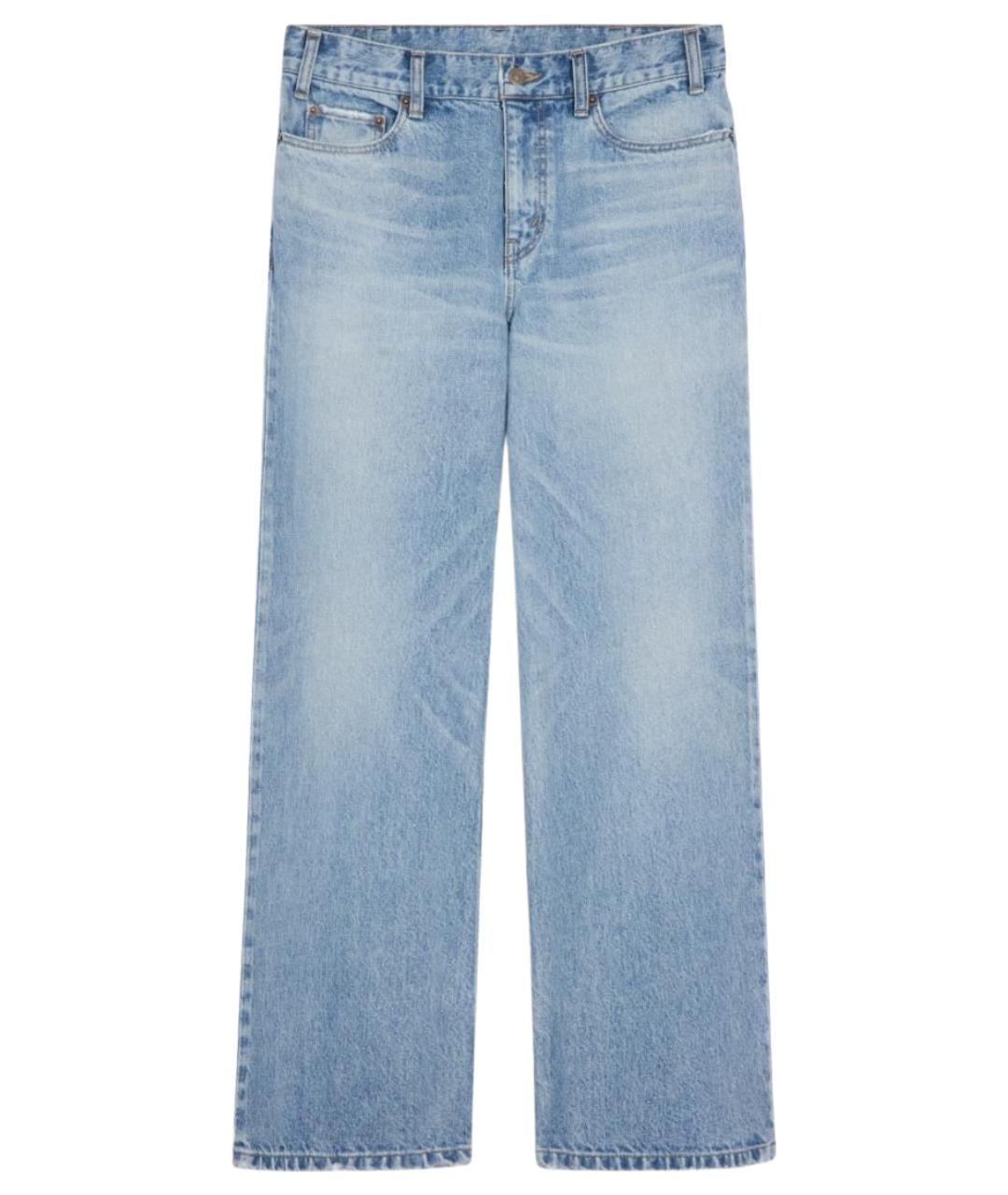 CELINE Голубые хлопковые прямые джинсы, фото 1