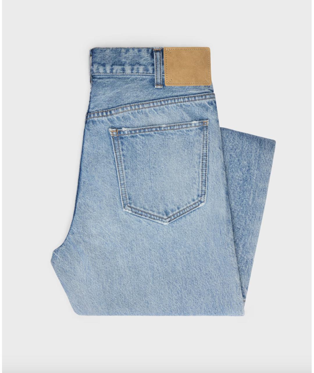 CELINE Голубые хлопковые прямые джинсы, фото 2