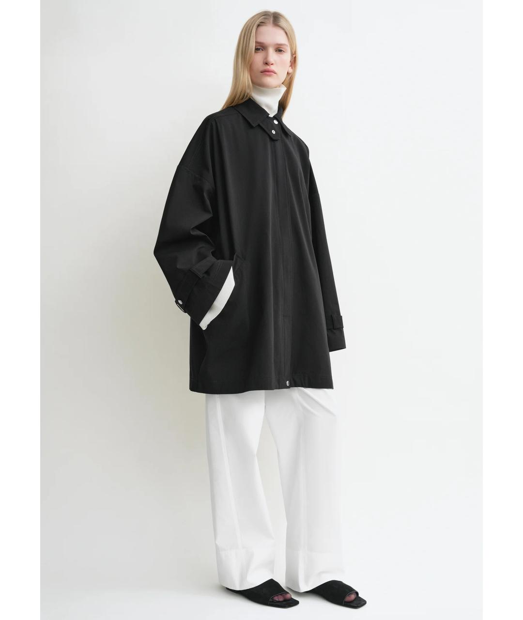 TOTEME Черный хлопковый тренч/плащ, фото 2