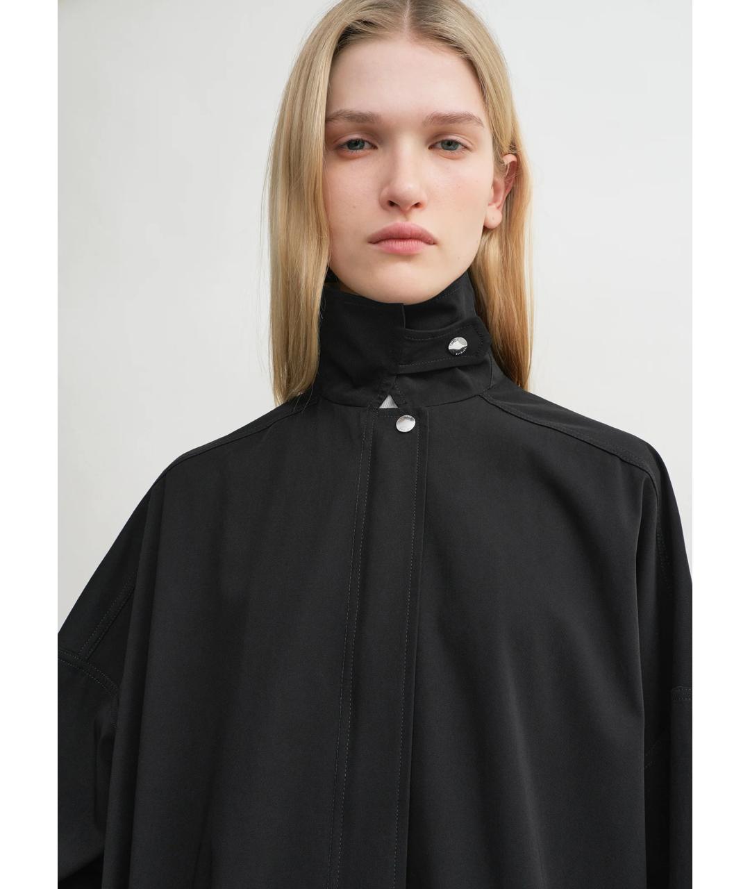 TOTEME Черный хлопковый тренч/плащ, фото 5